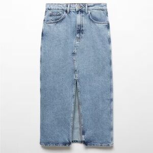 MANGO Midi Denim Skirt